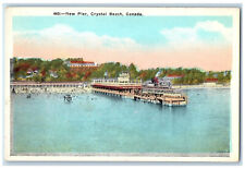 c1930's Steamer Landing New Pier Crystal Beach Canada Vintage Unposted Postcard picture