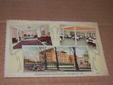 MARTINSVILLE INDIANA - 1935 POSTCARD - COLONIAL MINERAL SPRINGS HOTEL picture
