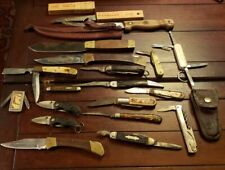 LOT OF 19 VARIOUS BRANDED POCKET KNIVES SOME ANTIQUES picture