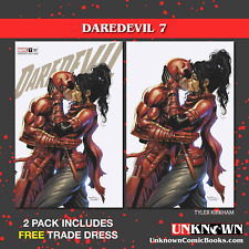 2 PACK **FREE TRADE DRESS** DAREDEVIL #7 UNKNOWN COMICS TYLER KIRKHAM EXCLUSIVE picture
