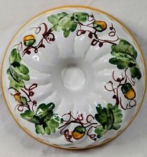 Vintage Bundt Cake Mold Bassano Ceramic Faience Ceramiche ABC Floral Italy picture
