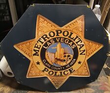 Vintage Las Vegas Clark County Metropolitan Police Department Sign 25