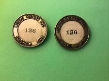 Matching Pair of Vintage Willys-Motors Employee Badges, Toledo Ohio Plant, #136 picture