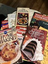 Vintage Cookbooks Mixed Lot (9) 1950’s-2000 Lipton Pillsbury Campbell Pampered picture