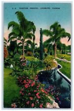 1946 Venetian Gardens Leesburg Florida FL Vintage Posted Postcard picture