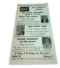 1954 ERIE COUNTY FAIR WGR DAILY BROADCAST SCHEDULE HAMBURG, NY picture