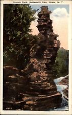 Ithica New York Steeple Rock formation Buttermilk Glen ~ 1920s vintage postcard picture