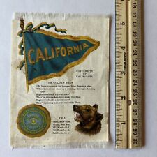 RARE UNIVERSITY OF CALIFORNIA CLOTH PENNANT CLOTH GOLDEN BEAR WITH SEAL picture