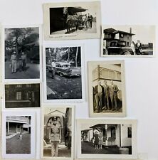 1920-40s Soldier Men Horse Wagon Cars Vintage Pipe Women Snapshot Photo Lot  picture