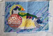 Vintage Multi Color Wool Embroidered Duck Panel | Perfect and Adorable picture