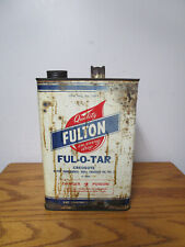 Vintage 1976 FULTON Creosote Wood Preservative Liquid 1 Gallon Can - EMPTY picture