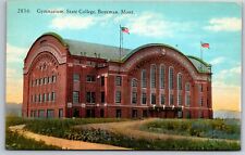 Bozeman Montana~State College Gymnasium~Basketball Courts~c1910 Postcard picture