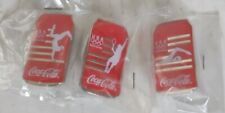 COCA-COLA CANS OLYMPIC 2012 LONDON USA TEAM TENNIS, SWIMMING, GYMNASTICS 3 PINS picture