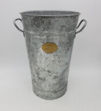 Vintage Cottagecore Galvanized Metal Restoration Hardware Florist Bucket England picture