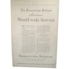 Vintage 1927 Pennsylvania Railroad World-Wide Service Ad Advertisement picture