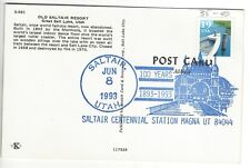 OLD SALTAIR RESORT with Saltair Centennial Station POSTMARK, Magna Utah Postcard picture