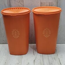 2 Vtg Tupperware Large Servalier Canister Pantry Containers 10.5