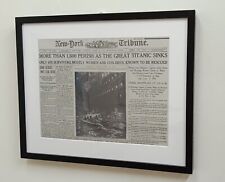 Titanic Sinks | Framed Historic Newpaper Reprint | The New York Tribune picture