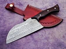 Custom Hand Forged Handmade Chopper Knife Hunting Knife, Hard Wood Handle EDC picture