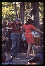 Orig 1969 SLIDE Young Woman Dancing w Older Hippy Gentleman Cambridge Common MA picture