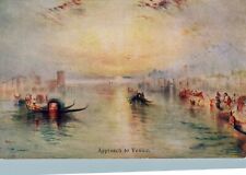 Approach to Venice, Italy. Unposted Art Postcard picture
