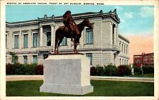 American Indian Statue, Front Art Museum, Boston, Massachusetts MA Postcard picture