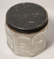 1940s VINTAGE BARBER SHOP VINTAGE SHAVING CREAM BARBASOL JAR WITH ORIGINAL LID picture