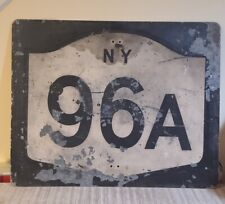 Vintage New York state highway 96A route marker road sign 30x24 Ithaca, NY Steel picture
