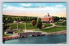 Duluth MN-Minnesota, Birds Eye View Fairmount Park Zoo, Vintage Postcard picture