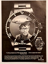 Rolex Oyster Perpetual Original 1975 Vintage Print Ad Great White Shark picture