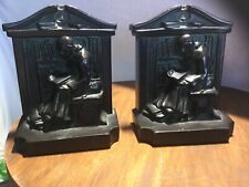 Vintage/Antique Dark Copper Bookends 4 1 /4” tall x 3 1/4” Wide picture
