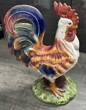 Beautiful Decorative Large Ceramic Handpainted Colorful Rooster Figurine picture