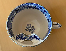 Rare Antique Blue Willow Moustache Cup picture