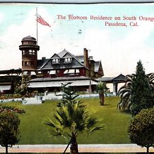 c1910s Pasadena, Cal. Blossom Residence Orange Grove Ave Postcard CA Antique A73 picture