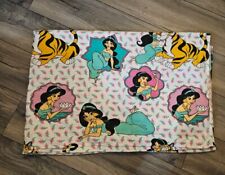 Vintage Disney Aladdin Princess Jasmine & Rajah Tiger Twin Bedsheet Flat Sheet picture