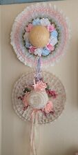 Vintage Frilly Straw Hats, Includes 2, Costume Ideas, Easter picture