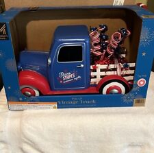 Members Mark Vintage Look Metal Truck Lighted Decor Red, White And Blue picture