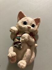 Vintage Enesco Kathy Wise Cat and Mouse Christmas Figurine 1992 picture
