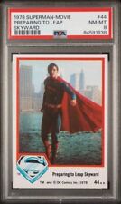 1978 TOPPS SUPERMAN MOVIE PREPARING TO LEAP SKYWARD #44 PSA 8, POP 3, 1 HIGHER picture