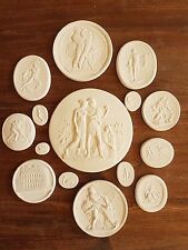 #2 14 scene Grand Tour Cameo Intaglios Medallions Seal Plaster Tassie miniatures picture