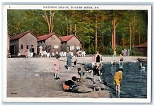 c1930's Bathing Beach Eagles Mere Pennsylvania PA Unposted Vintage Postcard picture