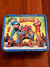 Vintage 1984 Marvel Comics Secret Wars Metal Lunchbox no thermos Spider-Man picture