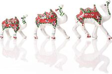 Traditional Indian Rajasthani Showpiece Table White Camel Family Set of 3  picture