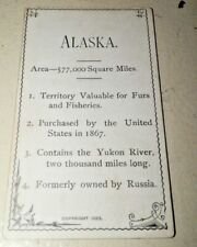 Circa 1880's School Fact Flashcard-Alaska picture