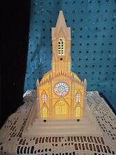 Church Electric Raylite Celluloid Holiday Christmas MCM Vintage See Description  picture