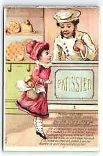 c1880 LITTLE RED RIDING HOOD BIG BAD WOLF FRENCH VICTORIAN TRADE CARD Z4126 picture
