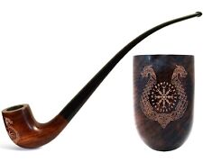 10.2'' Long Tobacco Smoking Pipe Drakkar - (26cm) for 9mm Filter picture