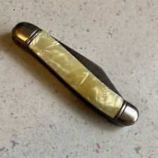 Vintage Imperial Two Blade Pocket Knife Prov Yellow Pearl ￼ picture