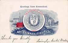 Greetings From Connecticut: The Constitution State, 1905 Private Mailing Card picture