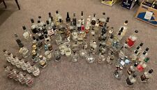 HUGE lot of EMPTY bourbon rye vodka rum whiskey tequila liquor bottles decanters picture